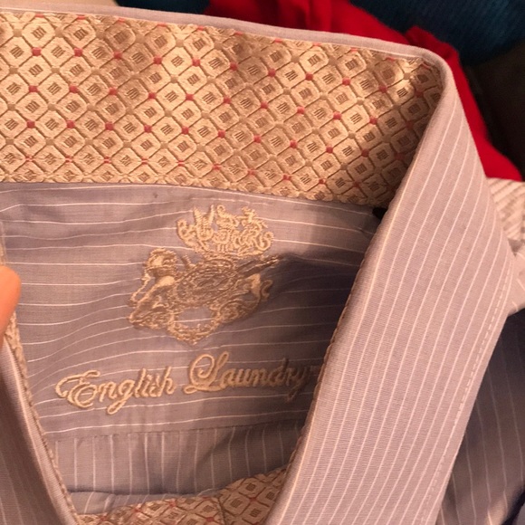 English Laundry • Blue Pinstripe Oxford Shirt - Picture 5 of 8